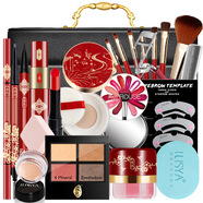 柔色初學(xué)者彩妝套裝全套組合化妝品套盒學(xué)生節日送禮新手禮盒女 清透自然妝粉色化妝箱