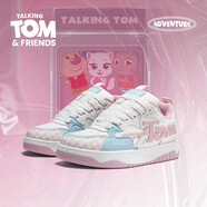 會(huì )說(shuō)話(huà)的湯姆貓湯姆貓鞋子男鞋板鞋男款2025新款男生休閑百搭面包鞋時(shí)尚運動(dòng)潮鞋 白粉 44