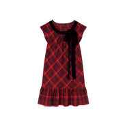 徐達布大碼連衣裙女裝定制2025甜美蝴蝶結長(cháng)裙秋冬可愛(ài)紅格紋裙子 紅色格紋 4XL 4XL