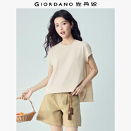 佐丹奴短袖t恤女夏季純棉破骨A字擺寬松圓領(lǐng)休閑上衣13324224