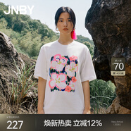 JNBY/江南布衣春秋T恤女復古新中式手繪印花純棉寬松圓領(lǐng)5O2113980 105/半漂白 M