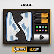 八哥品牌正品男鞋2026春季新款潮流百搭拼色休閑鞋軟底舒適低幫板鞋男 白蘭 41