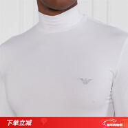 ARMANI/阿瑪尼 EA 男士刺繡鷹標保暖打底高領(lǐng)長(cháng)袖T恤 112009 3F511 白色 10 XL