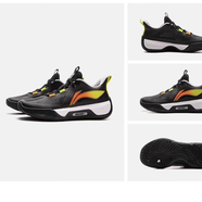 李寧童鞋男大童籃球鞋夏季兒童天影1-V2減震高回彈反光學(xué)生低幫運動(dòng)鞋 黑色-5 33