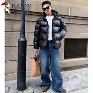 啄木鳥(niǎo)（TUCANO）黑金短款羽絨服男女2026冬季新款時(shí)尚加厚寬松保暖連帽情侶外套潮 幻影黑-男 三星安心90絨 S 110斤以?xún)?
                                         title=