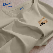 回力（Warrior）重磅純棉透氣短袖t恤男夏季青少年休閑潮流運動(dòng)體恤上衣情侶裝