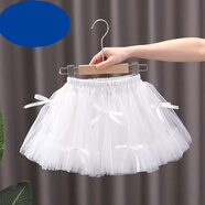 迪弟.尼  HEYDIDY2025夏季新款女童短裙網(wǎng)紗洋氣蓬蓬裙中小童女孩蝴蝶結白色兒童裙 白色 90