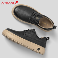 奧康（Aokang）時(shí)尚休閑皮鞋男鞋2026年新款布洛克風(fēng)商務(wù)正裝皮鞋男士低 紳士黑 標準運動(dòng)鞋碼數 40