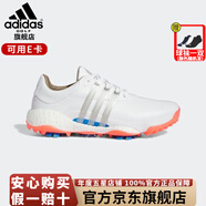 阿迪達斯（adidas）高爾夫球鞋女士有釘鞋新款W TOUR360舒適穩定golf球鞋女 GV7248 白/銀色/熒光紅 有釘 37 （UK5.0）