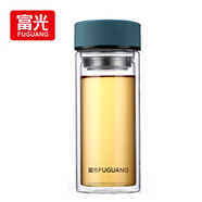 富光 男女士雙層玻璃杯 高硼硅泡茶杯 茶水分離水杯帶茶隔杯子500ml