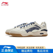 李寧月白熊貓板鞋男鞋華晨宇同款云科技舒適軟彈休閑鞋子黑白運動(dòng)鞋男 【月白2.0】米白色/灰靛藍-12 41