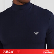 ARMANI/阿瑪尼 EA 男士刺繡鷹標保暖打底高領(lǐng)長(cháng)袖T恤 112009 3F511 深藍 135 L