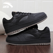 安踏板鞋男鞋春季小街頑學(xué)生透氣小白鞋百搭增高厚底運動(dòng)鞋休閑鞋子男 【元年2】黑色 42.5