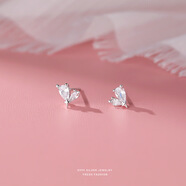 DTOTO999足銀愛(ài)心耳釘女甜美簡(jiǎn)約時(shí)尚高級感星星氣質(zhì)耳飾 愛(ài)心耳釘/一對