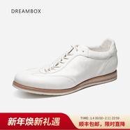 dreambox鈞博重水洗馬皮透氣夏季德訓鞋輕便舒適男士平底休閑板鞋 象牙白 41 男碼