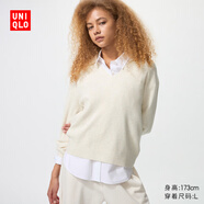 優(yōu)衣庫女裝可機洗羅紋半開(kāi)領(lǐng)針織衫/毛衣480414 482253 480414/30淺米色 2XL