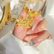 恒久葉「鳳舞九天」黃金色鳳戒鳳凰戒指宮廷風(fēng)輕奢感求婚告白指環(huán) 「鳳飛與凰」戒指