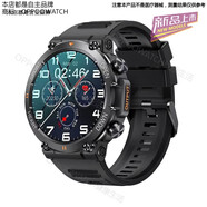 OPPOOWATCH適用手機使用新款PRO三防通話(huà)智能手表音樂(lè )天氣1.39寸心率血 黑 適用手機藍牙
