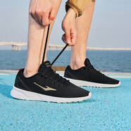 鴻星爾克男鞋輕質(zhì)減震休閑跑鞋透氣運動(dòng)鞋男輕便跑步鞋子