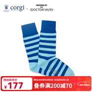 CORGI柯基DOCTOR WHO聯(lián)名條紋襪情侶棉女春季中筒襪男送男友情人節禮物 blue 女款35-39