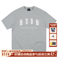 MEDM【鷺卓同款】25SS小香貼布珍珠字母短袖T恤男女美式寬松休閑上衣t 灰色 S