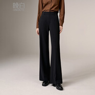 ONE BUYE【新品】2026春款款經(jīng)典高腰褲子利落顯瘦通勤百搭微喇褲女 黑色 26