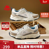 卡帕（Kappa）官方運動(dòng)老爹鞋子女鞋厚底增高學(xué)生情侶小白鞋 奶酪白/褐灰色 39
