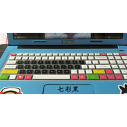 麥本本 大麥6S鍵盤(pán)膜15.6寸6X筆記本電腦凹凸鍵盤(pán)保護膜防塵套罩貼膜全覆蓋15英寸彩色透明硅膠防水配件 七彩黑