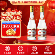汾酒53度黃蓋玻汾  清香型白酒 高度口糧酒  泡酒 53度 475mL 2瓶 雙瓶裝