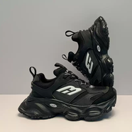 宰摟劉昊然走秀同款老爹鞋男女ins潮百搭臟臟做舊厚底增高運動(dòng)休閑鞋 黑色 39 39男碼