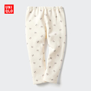 優(yōu)衣庫嬰幼兒寶寶搖粒絨緊身褲打底褲可外穿褲子25秋冬新款478433 00 白色 90