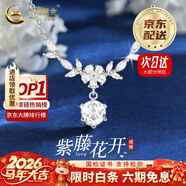 中國黃金紫藤花足銀項鏈女百搭氣質(zhì)高級感生日新年情人節禮物送女友老婆 【當/次日達】足銀*紫藤花開(kāi)項鏈【品牌禮盒】