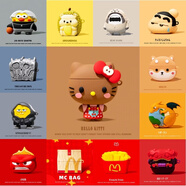 易酷樂(lè )電適用于 小米buds6耳機套 新款小米Buds6無(wú)線(xiàn)藍牙耳機殼 硅膠防摔xiaomi小米buds 6耳機保護套 櫻桃黑皮凱蒂貓帶防塵塞 小米Buds6