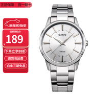 卡西歐（CASIO）指針系列防水時(shí)尚簡(jiǎn)約商務(wù)石英男士手表情人節禮物送男友 鋼帶MTP-1303D-7A