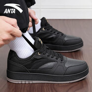 安踏元年休閑板鞋2026年春季新款男鞋學(xué)生透氣耐磨初中生運動(dòng)鞋子男 【元年2】黑色 40