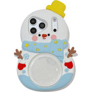 卓際適用新款iPhone17手機殼蘋(píng)果16pro創(chuàng  )意雪人15promax保護套13外殼17pm個(gè)性款14全包12防摔殼高級 流沙雪人 iPhone 16