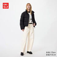 優(yōu)衣庫女裝針織廓形長(cháng)褲/彎刀鐮刀褲子483722 482287 482287/01乳白色 S