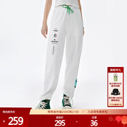 卡帕（Kappa）運動(dòng)褲女針織長(cháng)褲時(shí)尚休閑褲高腰顯瘦直筒衛褲KPDFBAK03K