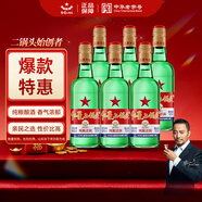 紅星二鍋頭 大二 清香型白酒 65度 500ml*6瓶 非原箱