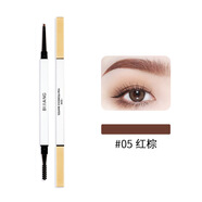 筆匠小金條眉筆雙頭極細擋水持久不暈染不脫色小金筷眉筆貼牌定制 05紅棕