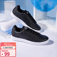 361°板鞋男耐磨防滑低幫情侶運動(dòng)鞋潮流小白鞋子男 曜石黑/361度白 44