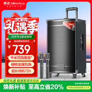 金正（NINTAUS）15吋廣場(chǎng)舞音響 戶(hù)外便攜式藍牙音響 大音量大功率拉桿音箱k歌專(zhuān)業(yè)設備可移動(dòng)帶雙咪 N12-22