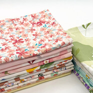 詠幻人造棉布料棉綢布親膚綿綢面料睡衣服裝印花布人棉碎布頭清倉處理 素蝶疏影（1米價(jià)）