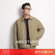 a.b.x定制PU皮衣羽絨服 三星90白鴨絨 秋冬季短款羽絨夾克男外套 摩卡綠 M
