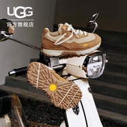 UGG春季男女同款舒適低幫系帶厚底復古老爹休閑鞋明星同款1167491 CHE | 栗色 42