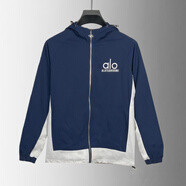 歐貨春秋季新品輕刺繡潮牌休閑時(shí)尚百搭運動(dòng)外套男女同款夾克上衣 藏青色 M