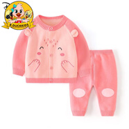 R.DUCKKIDS寶寶毛衣女?huà)雰横樋椛捞籽b男女寶寶開(kāi)衫外套紗衣春秋冬季衣服03歲 抱抱熊粉色 90碼(適合18-24個(gè)月)