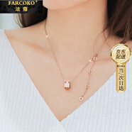 法蔻（farcoko）項鏈女滿(mǎn)鉆圓輪小蠻腰鎖骨鏈送老婆生日禮物送女友老婆 玫瑰金色滿(mǎn)鉆圓輪 (鏈子已升級)