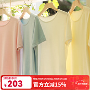 無(wú)色無(wú)味夏季 簡(jiǎn)約 熱賣(mài)款 休閑柔軟 棉 t恤 短袖 針織衫 女裝 淡藍 XL （40）