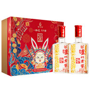 瀘州老窖（LUZHOULAOJIAO）六年窖頭曲 濃香型白酒 52度 500mL 2瓶 兔年禮盒
